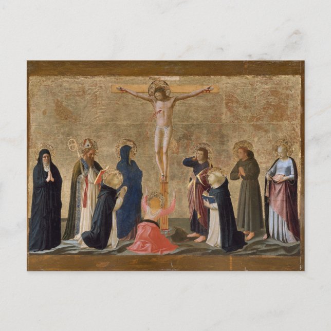 Jesus Crucifixion av Fra Angelico Vykort (Framsida)