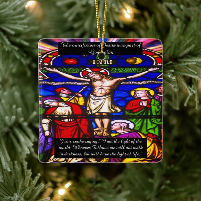 Jesus Crucifixion Julgransprydnad Keramik (Träd)