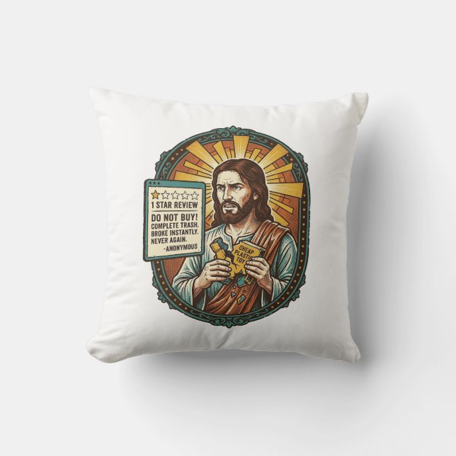 Jesus Dålig Influencer Produkt Recension Fail Soci Kudde (Framsida)