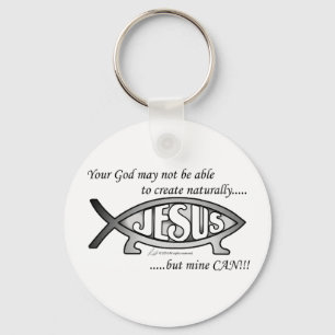 Jesus & Darwin fisk Keychain Nyckelring