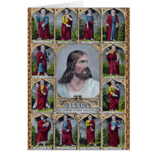 Jesus & de 12 apostlarna hälsningskort
