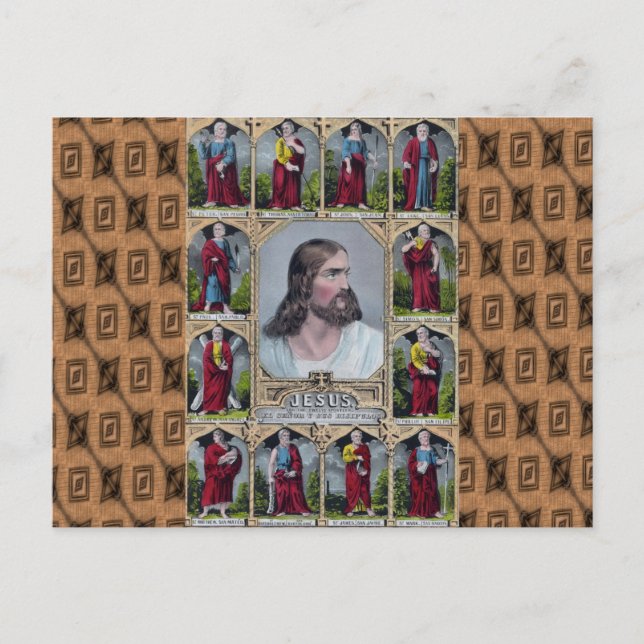 Jesus & De 12 Apostlarna Vykort (Framsida)