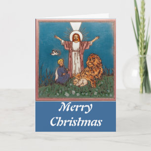 Jesus de Lejona och lammen Helgkort