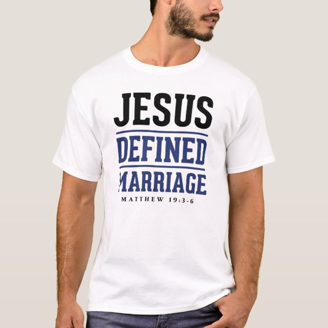 Jesus definierade giftermål tee shirt (Framsida)