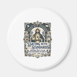 Jesus dejting kristen relation humor skjorta Fa Magnet