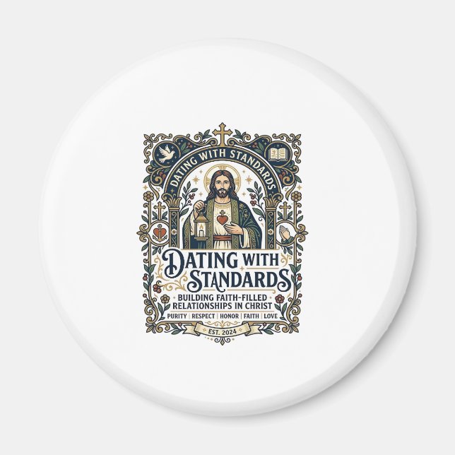 Jesus dejting kristen relation humor skjorta Fa Magnet (Framsidan)