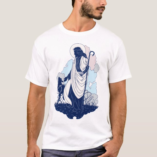 Jesus den bra herdeskjortan tee shirt (Framsida)