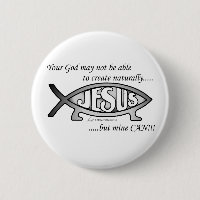 Jesus & den Darwin fisken knäppas/klämmer fast