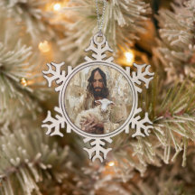 Jesus den gode herden som håller lammet