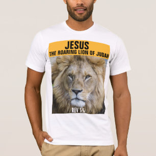JESUS DEN ROARING LEJON SOM JUDAH, CHRISTIAN T-SHI T SHIRT
