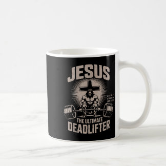 Jesus Den Ultimata Dödläfter Muskel Kid Rolig Kris Kaffemugg