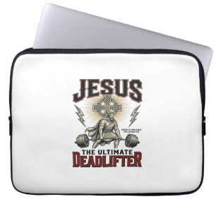 Jesus Den Ultimata Dödläfter Vintage Kristet T-Shi Laptop Fodral