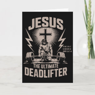 Jesus Den Ultimata Dödläftera Rolig Kristna Gym  Kort