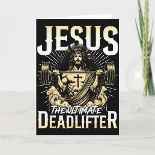 Jesus Den Ultimata Dödläfteraren Kristet Gym Pump Kort