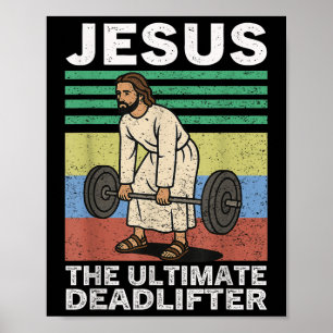 Jesus Den Ultimata Dödläfteraren Kristet Kors Gud Poster