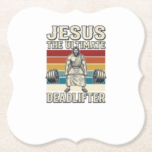 Jesus Den Ultimata Dödläfteraren Vintage Vector De Underlägg Papper