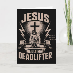 Jesus Den Ultimata Dödläfteren Rolig Kristna Gym  Kort