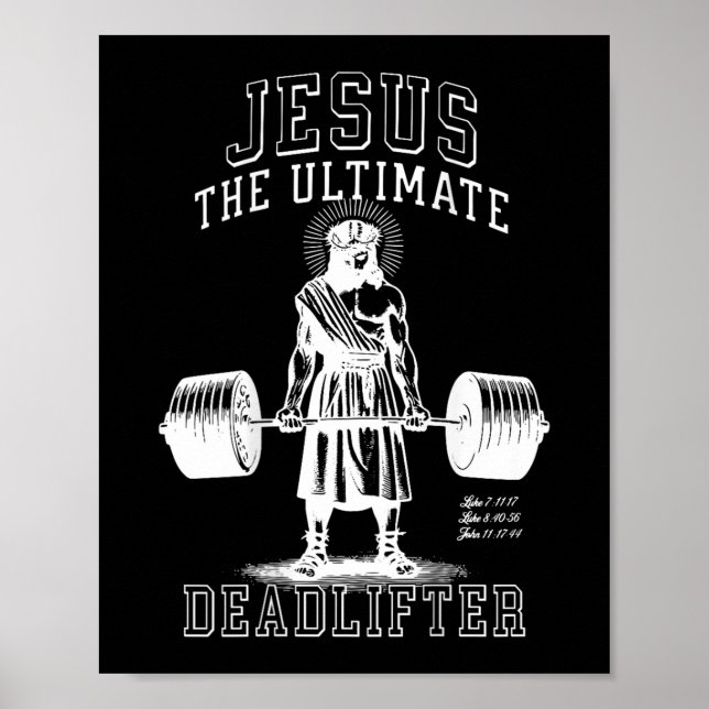 Jesus den ultimata dödsliftaren - Jesus Deadlyftan Poster (Framsidan)