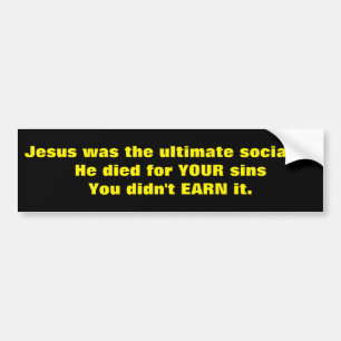 Jesus - den ultimata socialisten bildekal