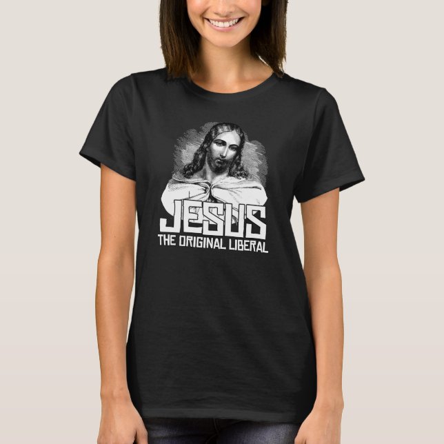 Jesus den ursprungliga liberalen t shirt (Framsida)