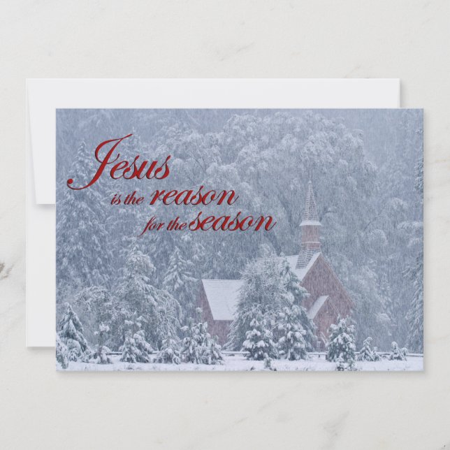 Jesus denna säsong - Yosemite Chapel i snöstorm (Framsida)
