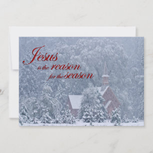 Jesus denna säsong - Yosemite kapell i Snowstorm