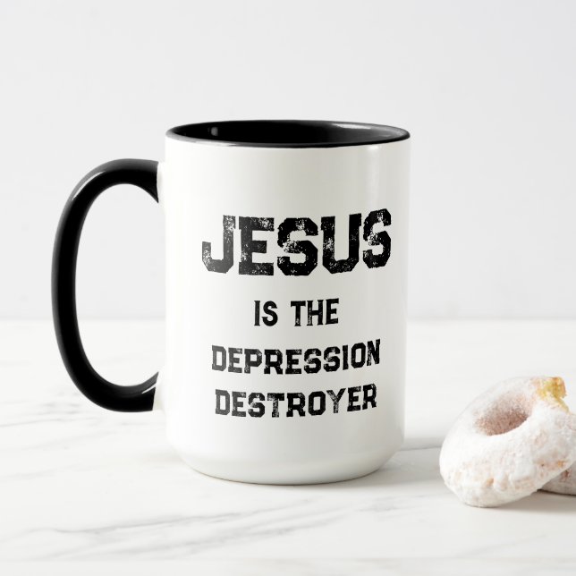 Jesus Depression Förstör Liv Kristen Mugg (Med munk)