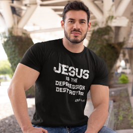 Jesus Depression Förstöraren Rikligt Liv Kristna T Shirt