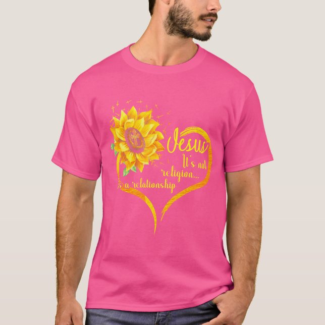 Jesus, det är ingen religion, det är en relationss t shirt (Framsida)