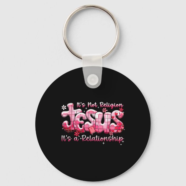 Jesus Det är inte religiös disco religiös Alla hjä Nyckelring (Framsida)