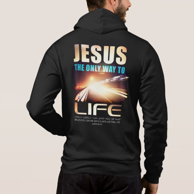 Jesus: Det enda sättet för Live Christian Faith Ve T Shirt (Baksida)