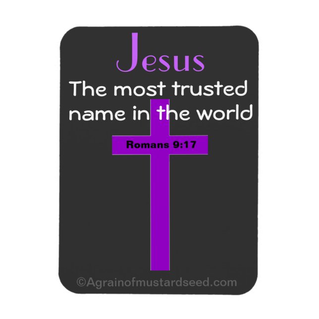 Jesus det mest betrodda namnet magnet (Vertikal)