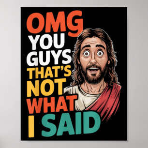 Jesus Det Var Inte Vad Sade Religiös Gud Kristen Poster