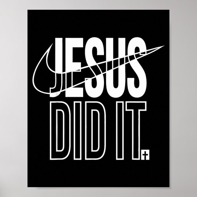 Jesus Did It He Is Risen Christian Religious Cross Poster (Framsidan)