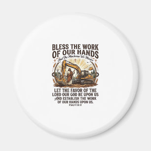 Jesus Dieselmekaniker Tungt Utrustning T-Shirt Tro Magnet