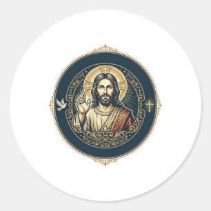 Jesus Digital Artist iPad Art T-Shirt Inspiratione Runt Klistermärke