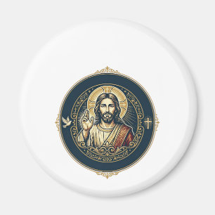 Jesus Digital Artist iPad Art T-Shirt Inspirerande Magnet