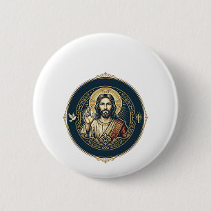 Jesus Digital Artist iPad Konst T-Shirt Inspireran Knapp