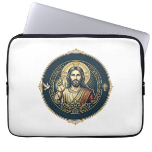 Jesus Digital Artist iPad Konst T-Shirt Inspireran Laptop Fodral