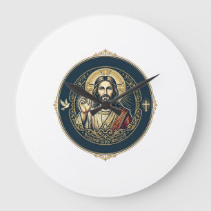 Jesus Digital Artist iPad Konst T-Shirt Inspireran Stor Klocka