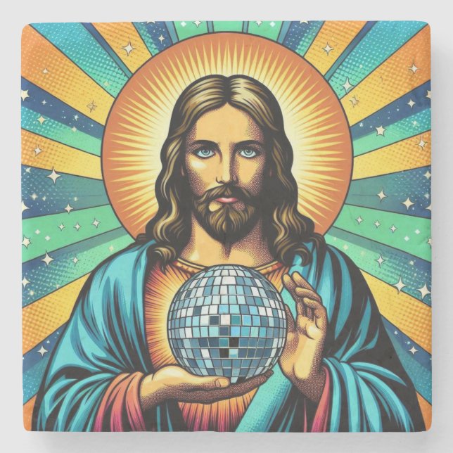 Jesus Disco underlägg! Stenunderlägg (Framsidan)