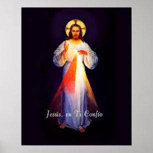 Jesus Divina Misericordia Poster spanska