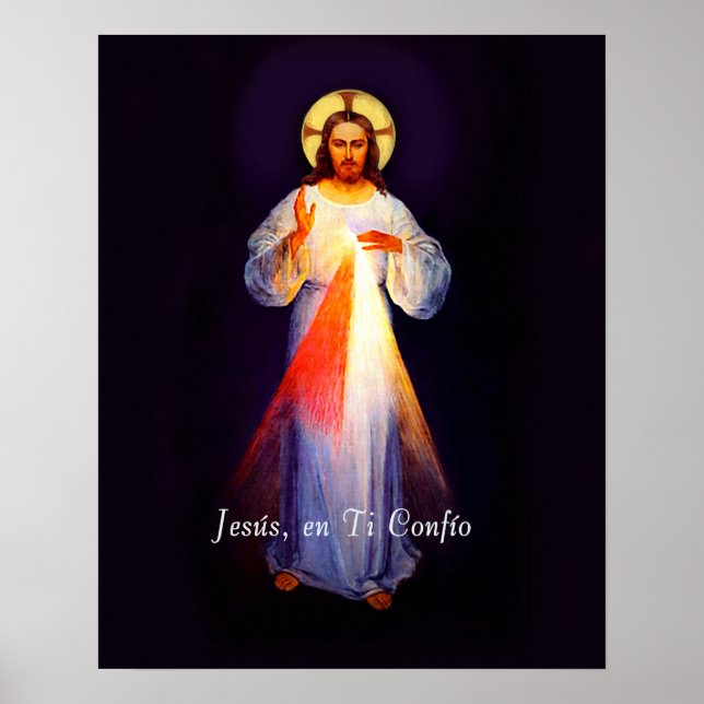 Jesus Divina Misericordia Poster spanska (Framsidan)