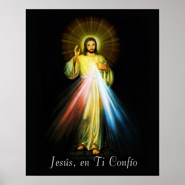 Jesus Divina Misericordia Poster spanska - Espanol (Framsidan)