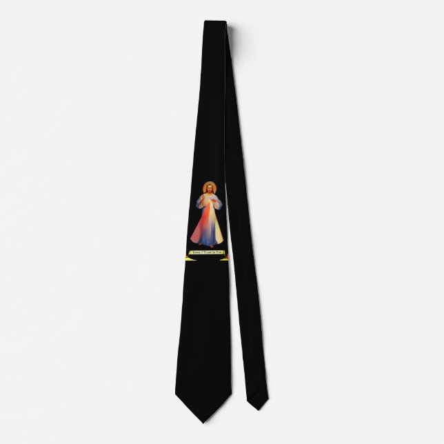 Jesus Divine Mercy Black Tie Slips (Framsida)