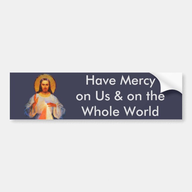 Jesus Divine Mercy Bumper Sticker Bildekal (Framsidan)