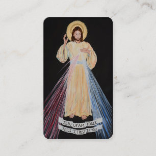 Jesus Divine Mercy Catholic Religiösa Prayer Placeringskort