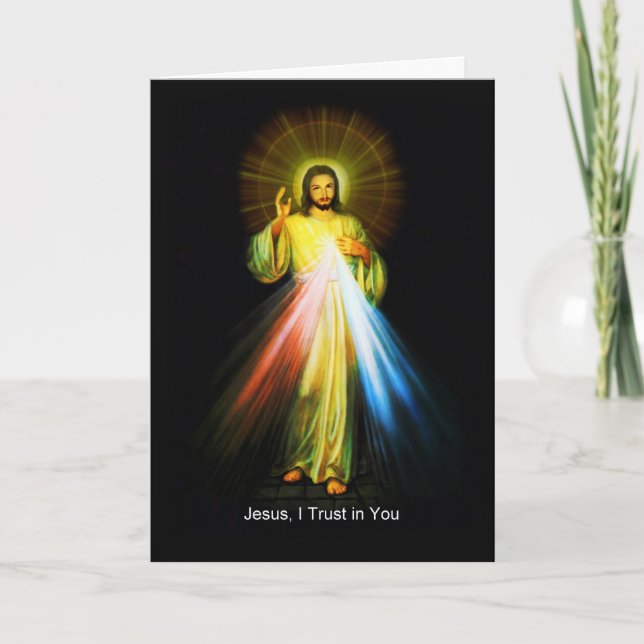 Jesus Divine Mercy Greeting Card Kort (Framsida)