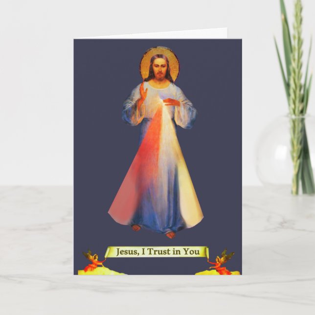Jesus Divine Mercy Greeting Card Kort (Framsida)