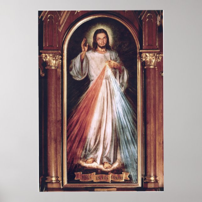 Jesus Divine Mercy Jezu ufam Tobie Barmherzigkeit Poster (Framsidan)